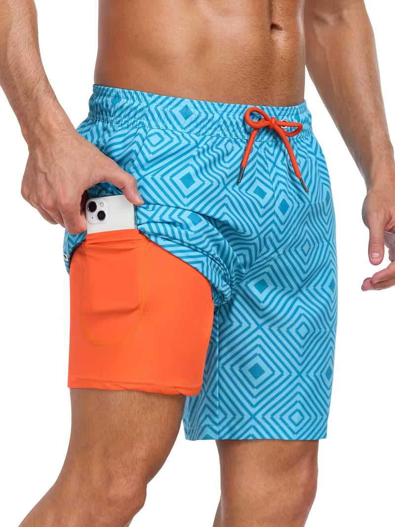 Men's Beach Printed Swim Shorts