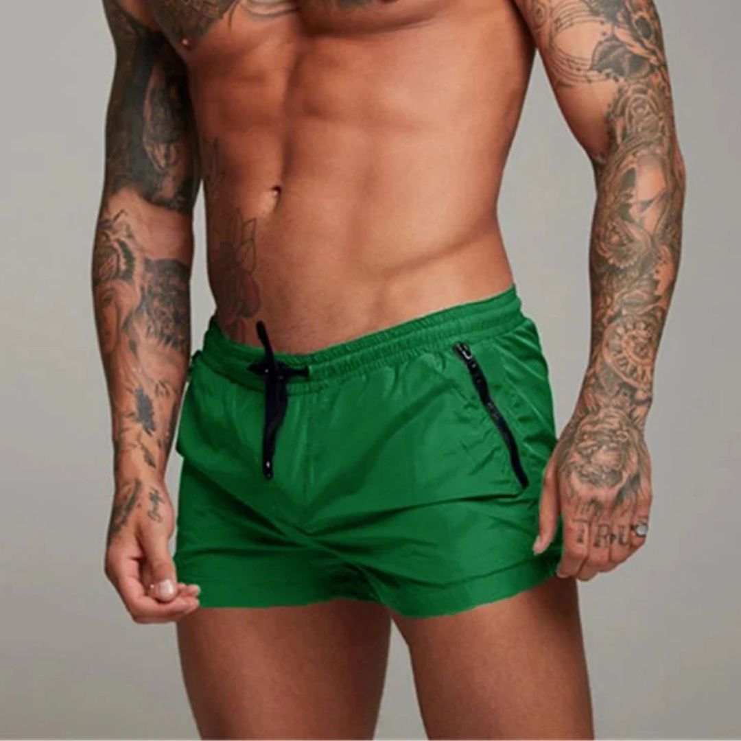 Waterproof Swim Shorts with Zip Pockets