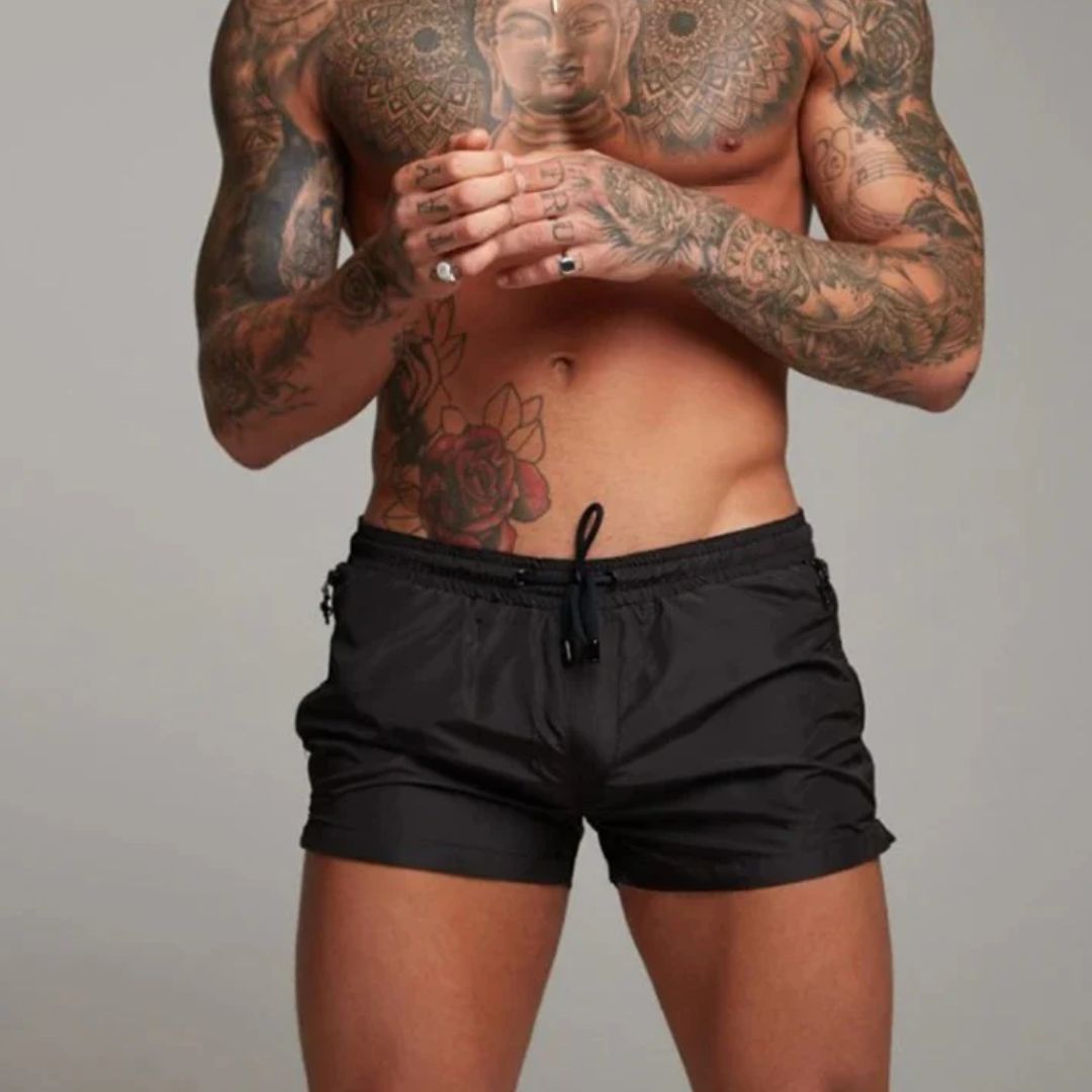 Waterproof Swim Shorts with Zip Pockets