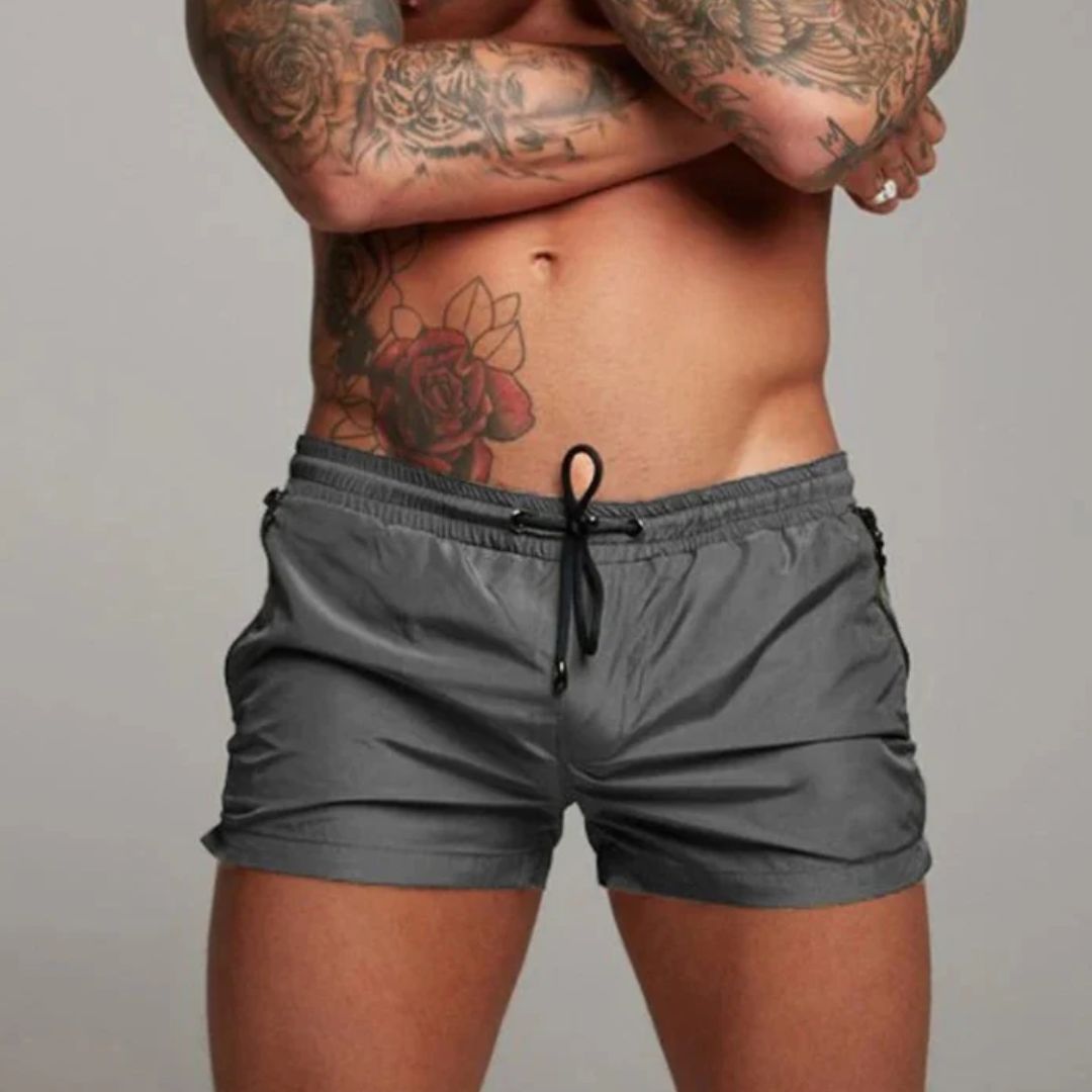 Waterproof Swim Shorts with Zip Pockets