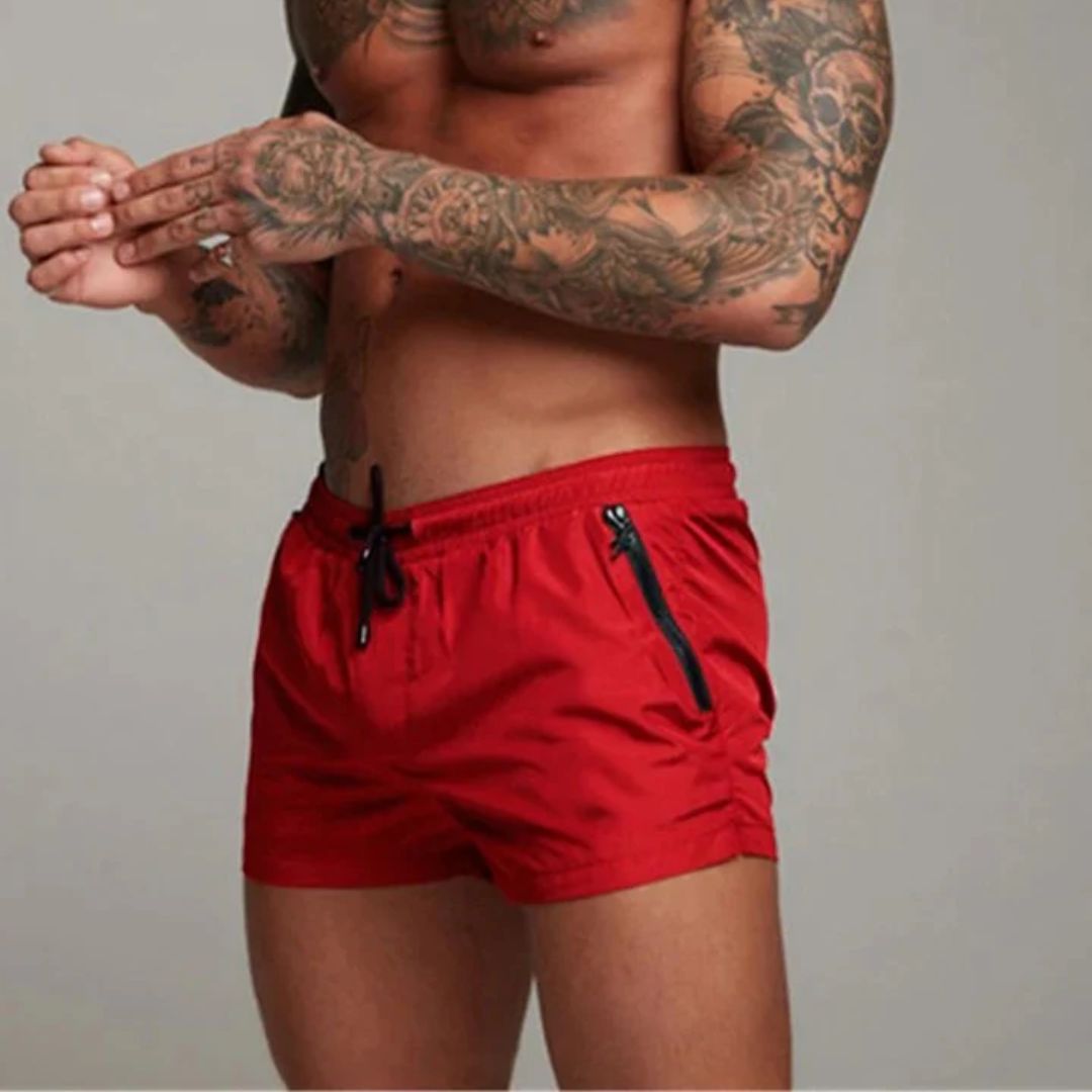 Waterproof Swim Shorts with Zip Pockets