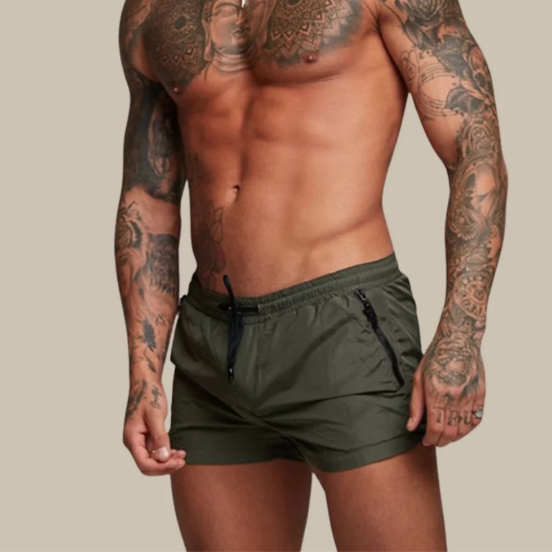 Waterproof Swim Shorts with Zip Pockets