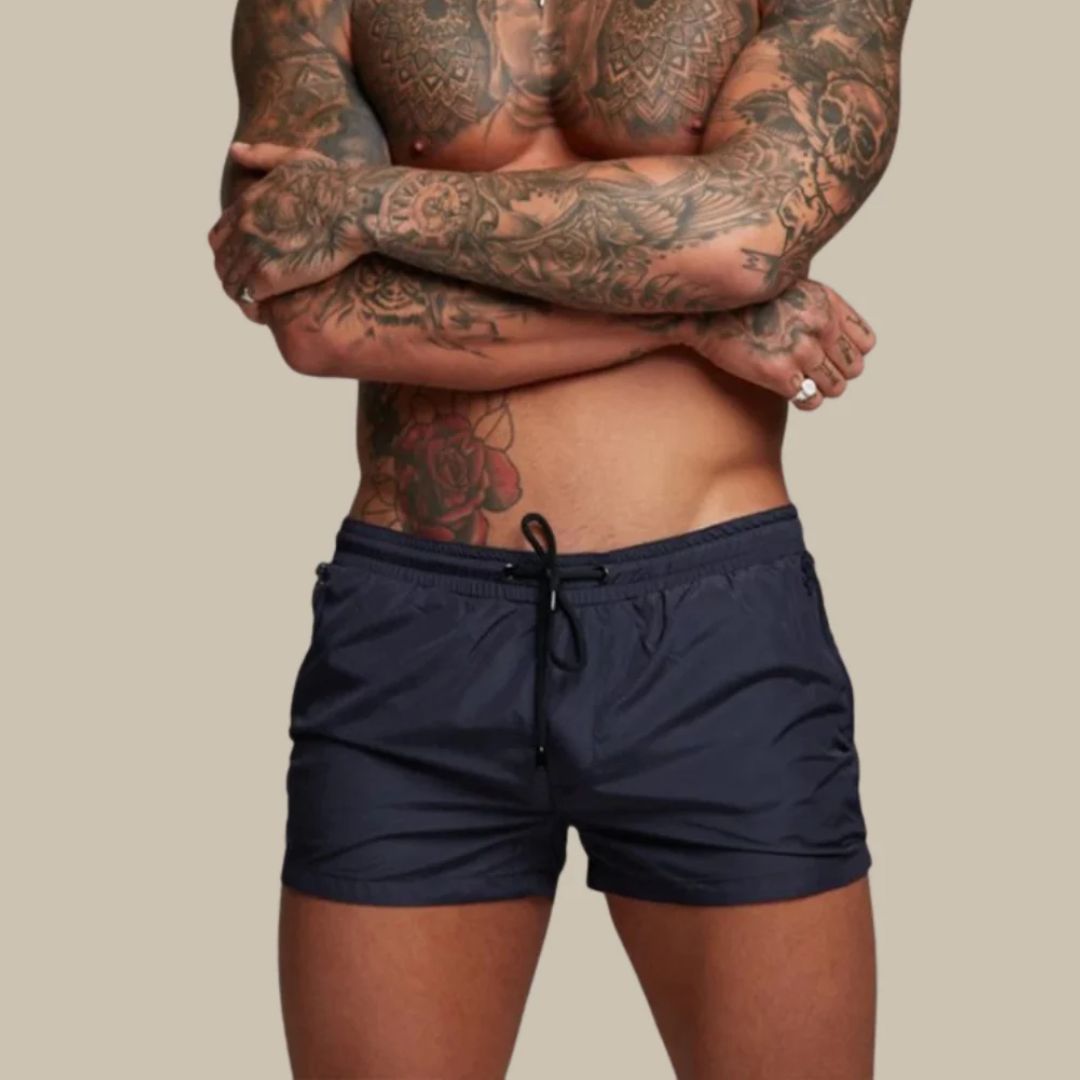 Waterproof Swim Shorts with Zip Pockets