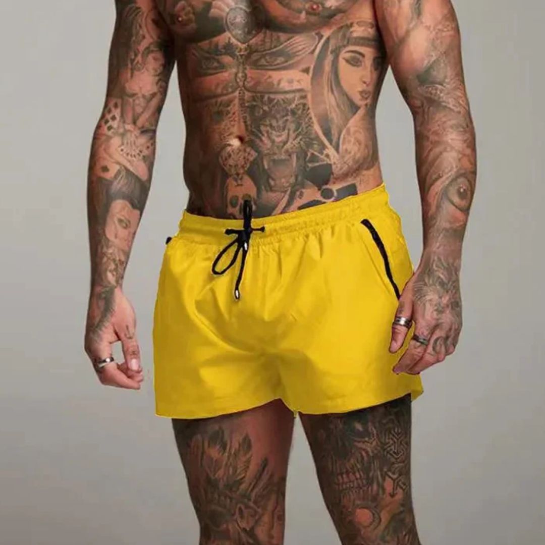 Waterproof Swim Shorts with Zip Pockets