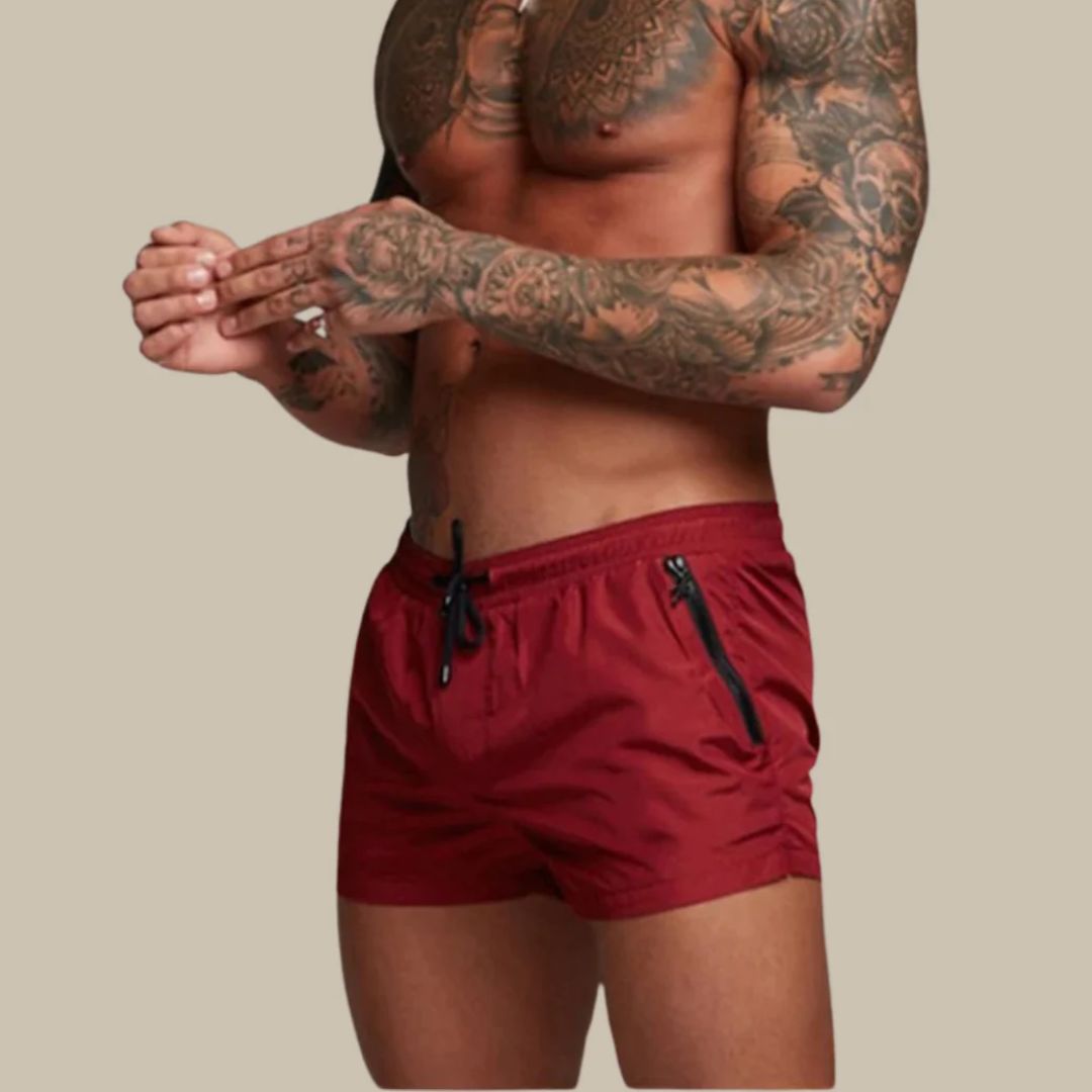 Waterproof Swim Shorts with Zip Pockets - Luxivelle