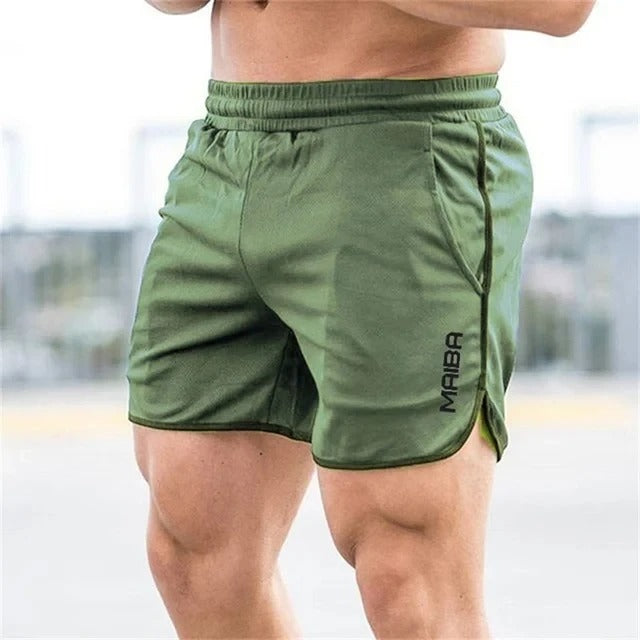 Athletic Running Shorts with Side Pockets for Gym