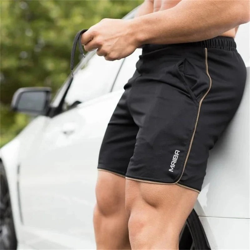 Athletic Running Shorts with Side Pockets for Gym
