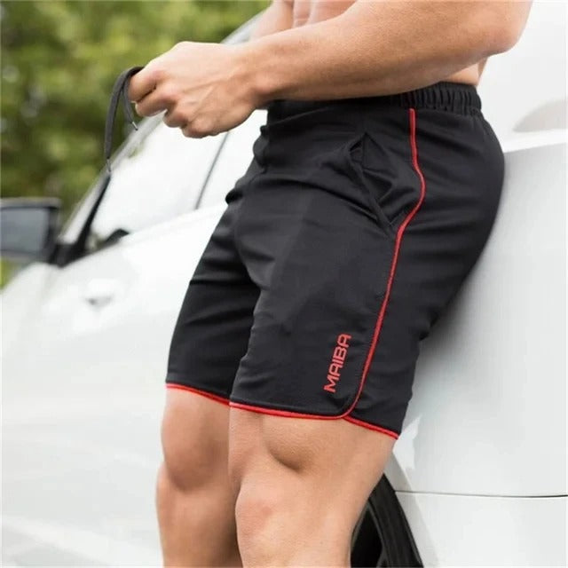 Athletic Running Shorts with Side Pockets for Gym