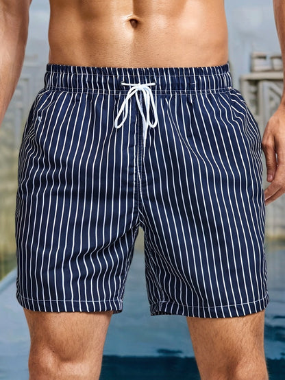 Comfortable Beach Shorts with Elastic Waist - Luxivelle