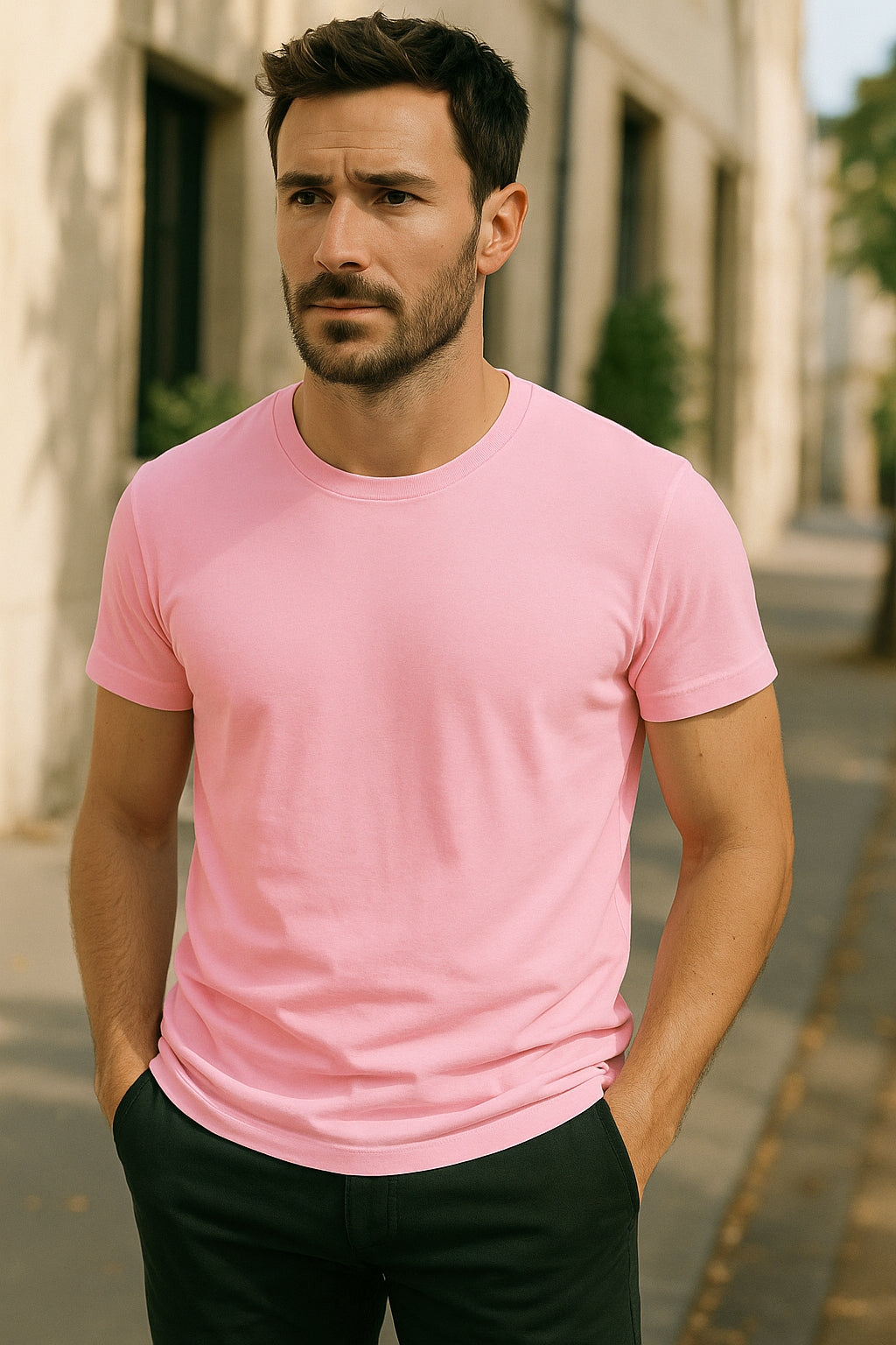 Men's Classic Fit Casual Crew Neck Tee
