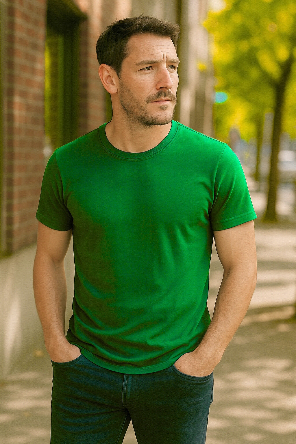 Men's Classic Fit Casual Crew Neck Tee