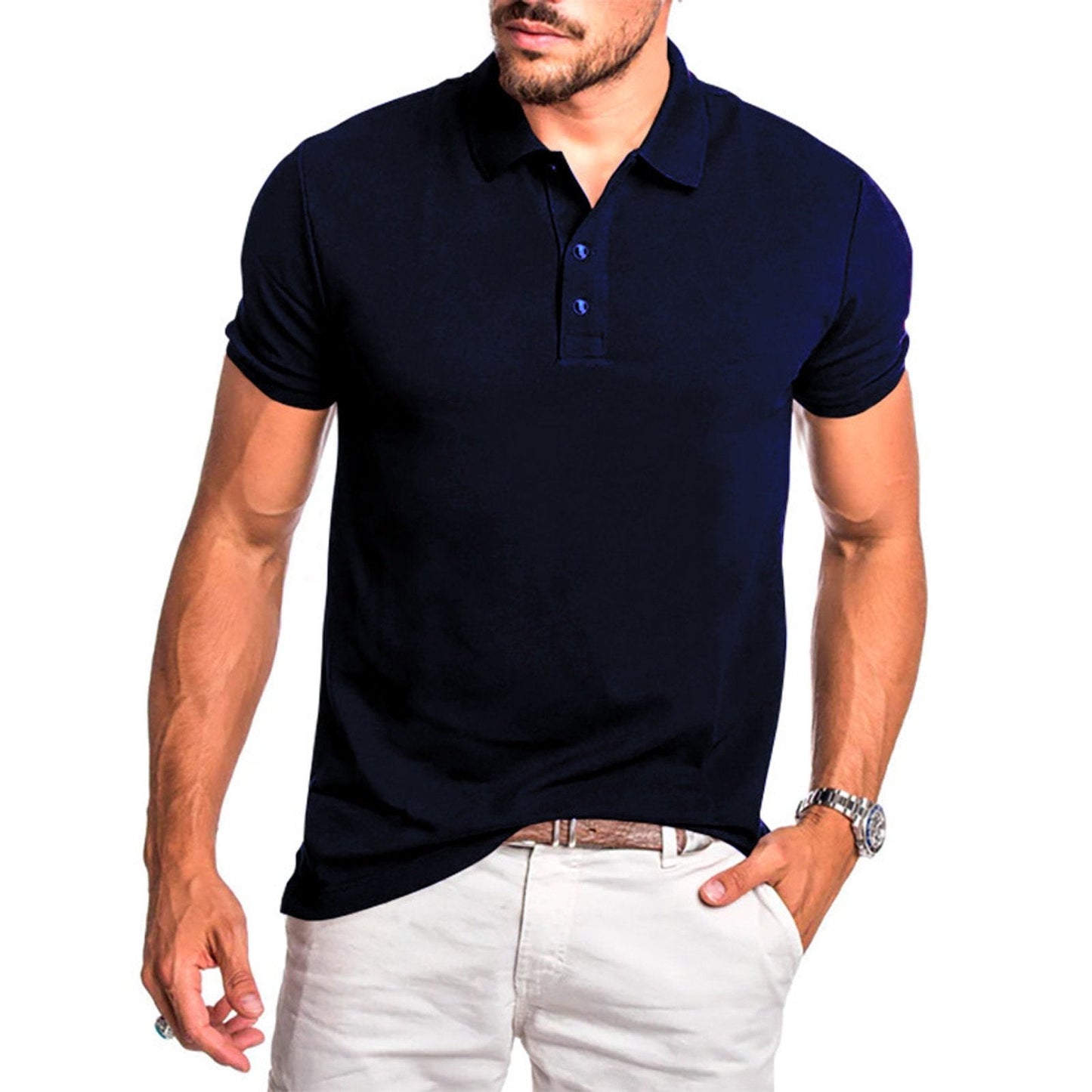 Slim Fit Mens Polo Shirt Classic Style