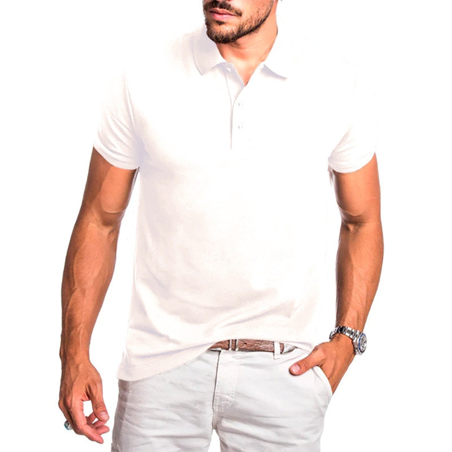 Slim Fit Mens Polo Shirt Classic Style