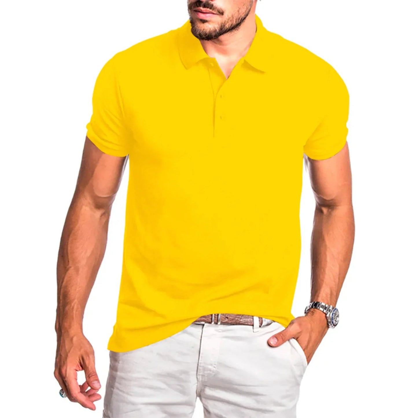 Slim Fit Mens Polo Shirt Classic Style