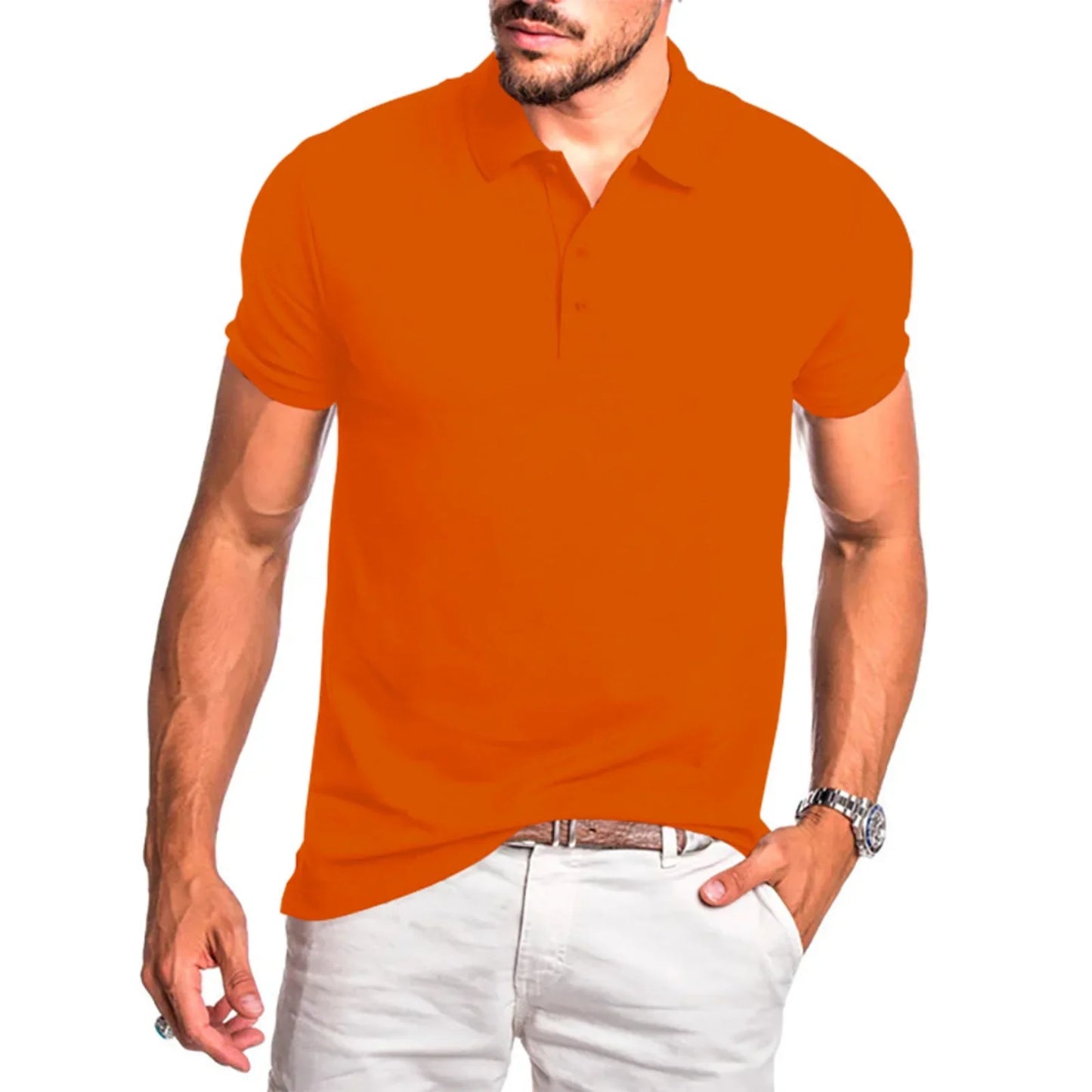 Slim Fit Mens Polo Shirt Classic Style
