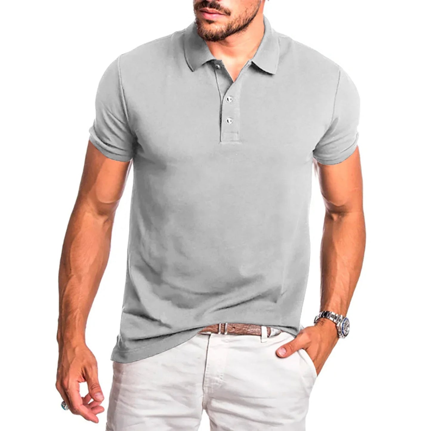 Slim Fit Mens Polo Shirt Classic Style