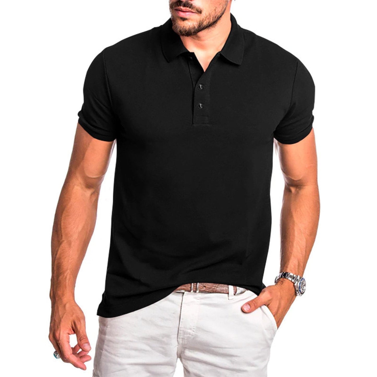Slim Fit Mens Polo Shirt Classic Style