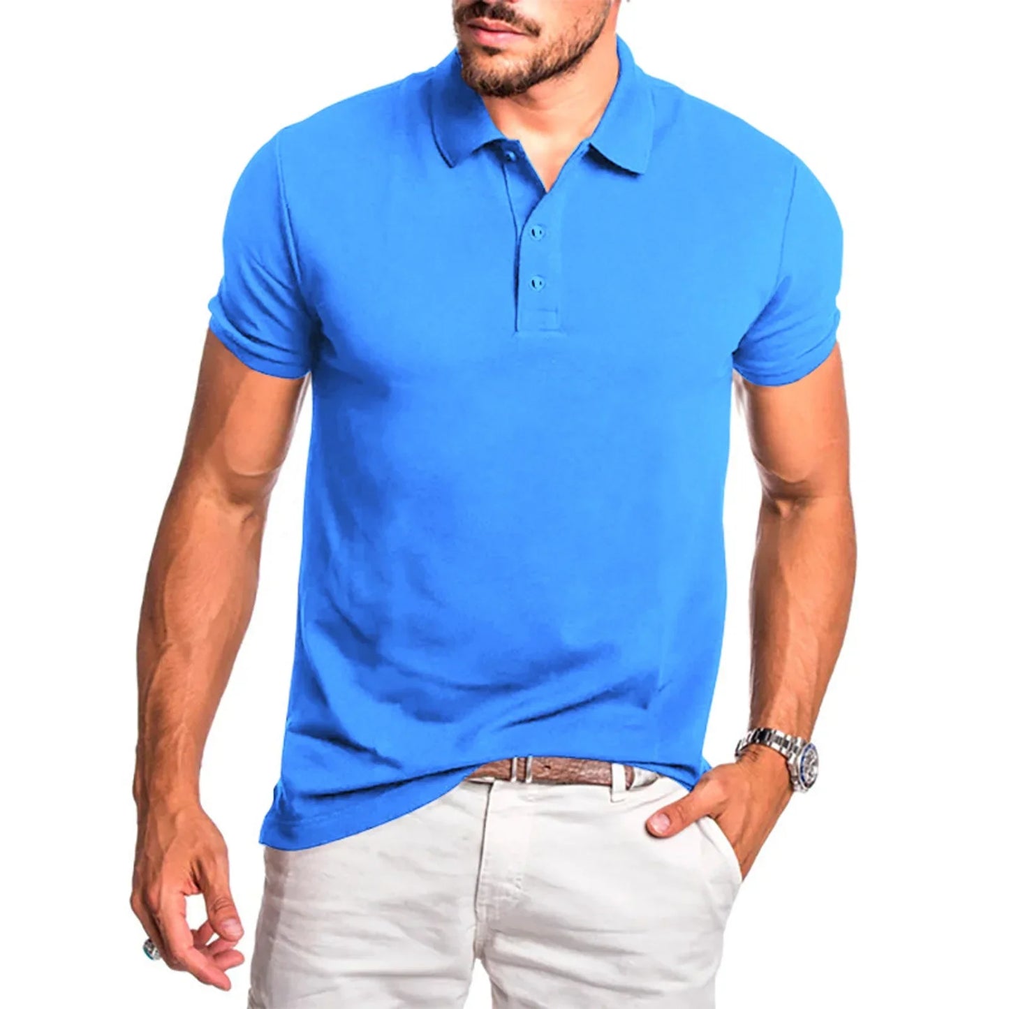 Slim Fit Mens Polo Shirt Classic Style