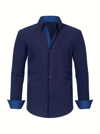 Slim Fit Men's Long Sleeve Dress Shirt