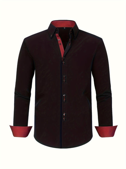 Slim Fit Men's Long Sleeve Dress Shirt