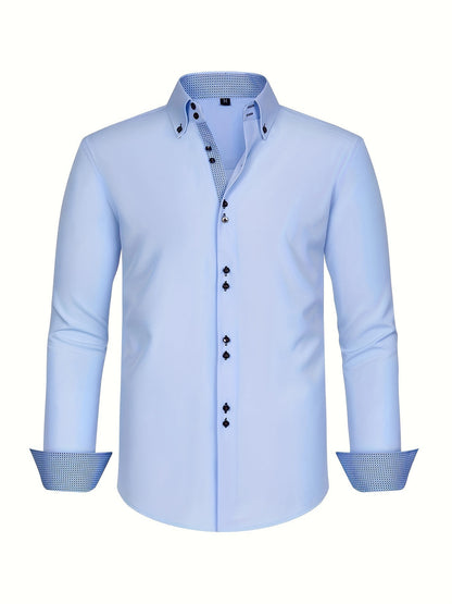 Slim Fit Men's Long Sleeve Dress Shirt