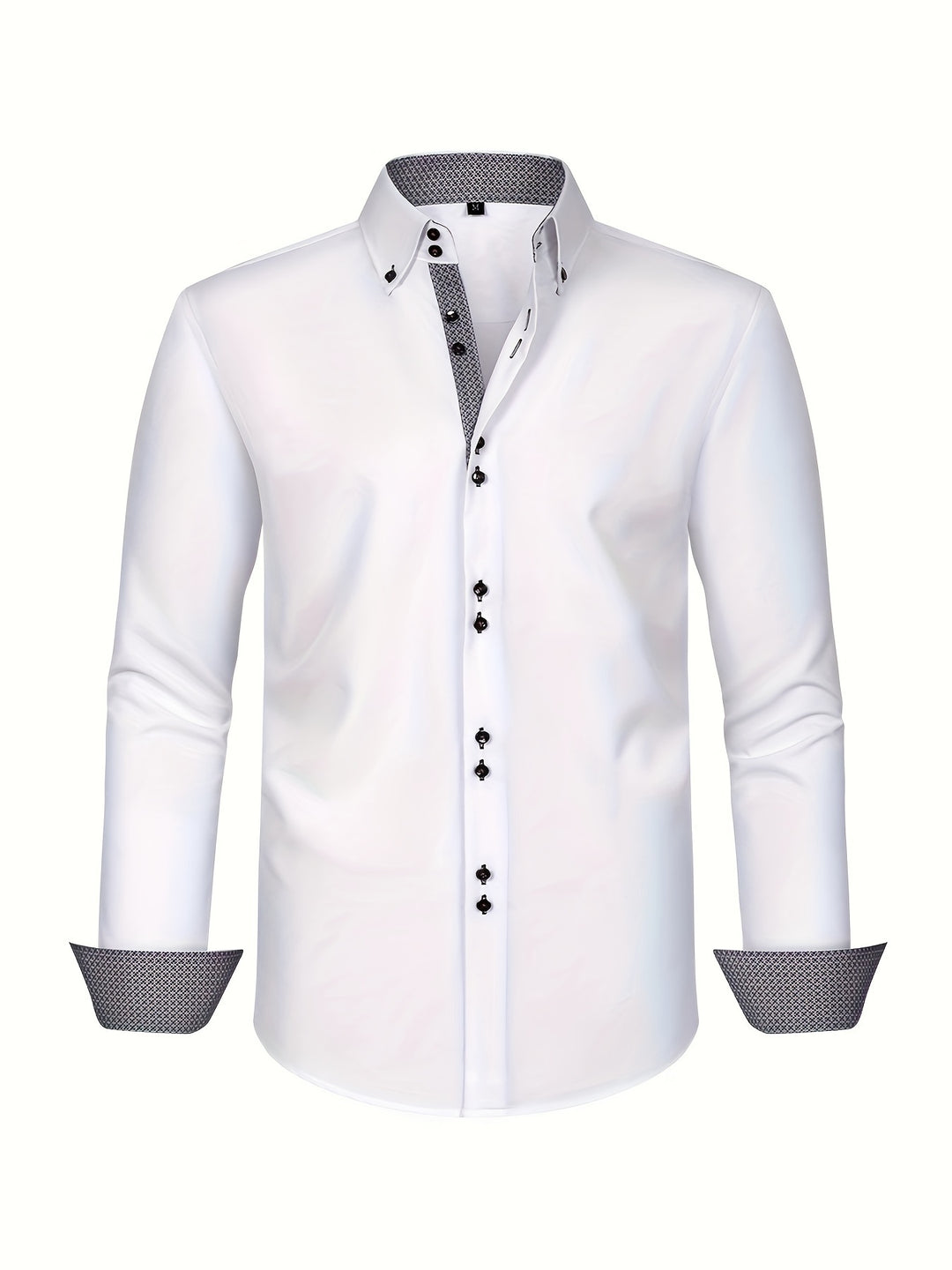 Slim Fit Men's Long Sleeve Dress Shirt - Luxivelle