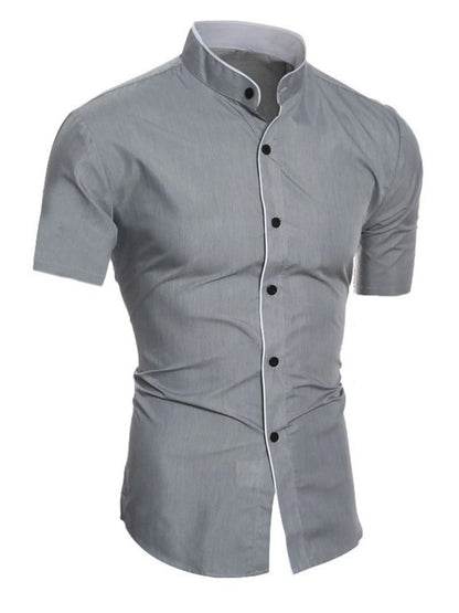 Slim Fit Short Sleeve Button Down Shirt
