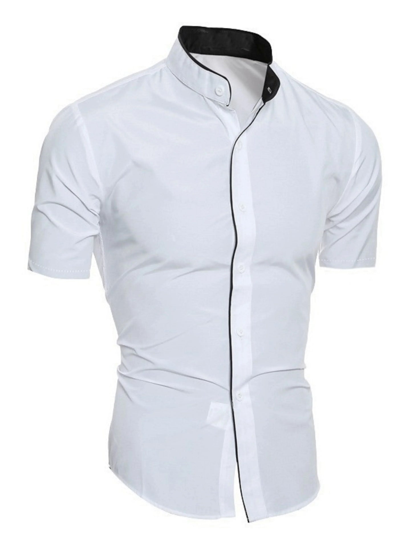 Slim Fit Short Sleeve Button Down Shirt