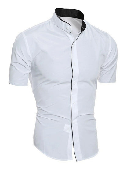 Slim Fit Short Sleeve Button Down Shirt