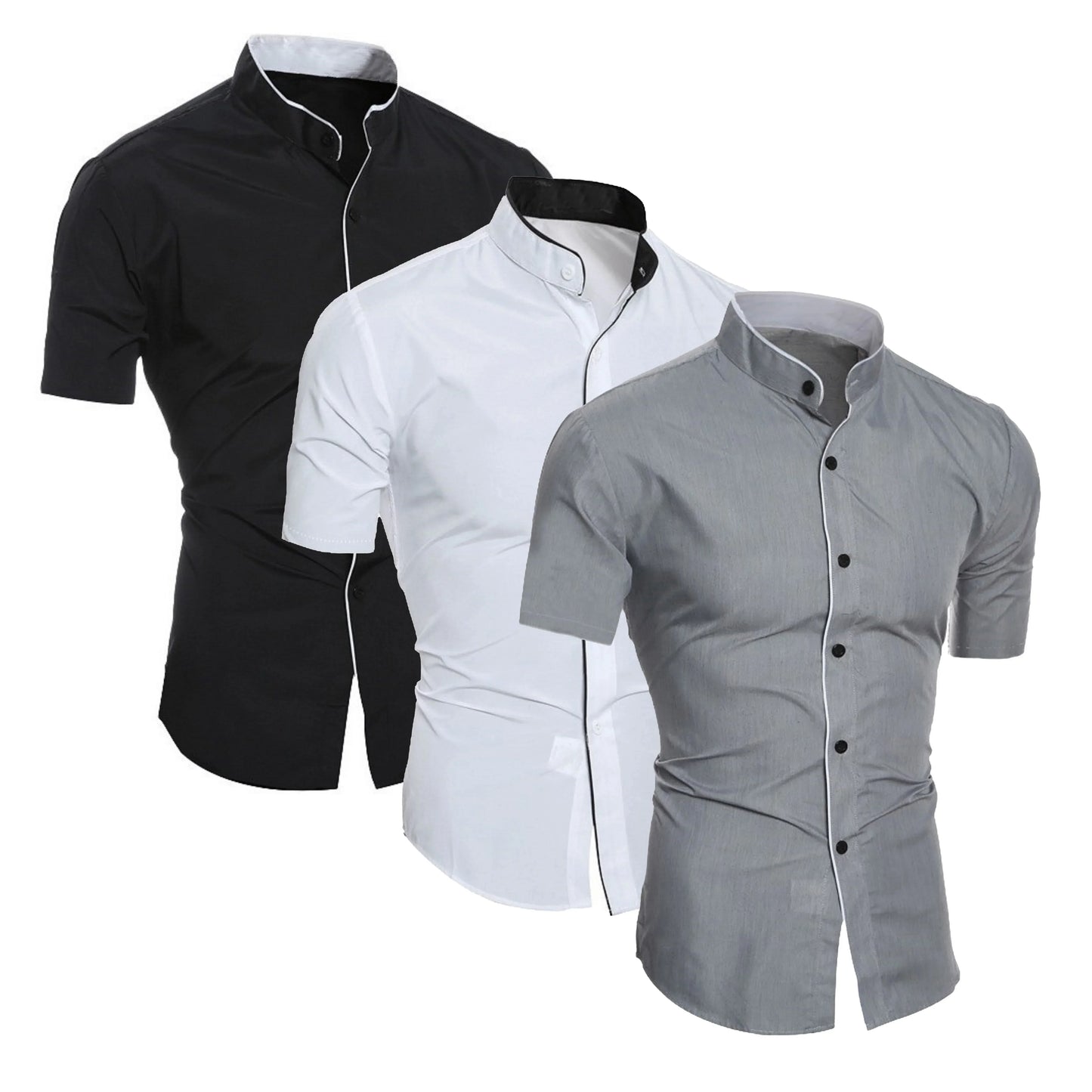 Slim Fit Short Sleeve Button Down Shirt