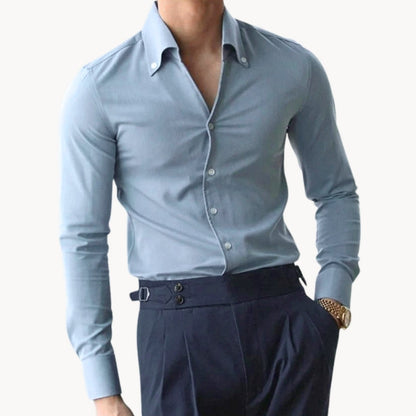 Men's Fitted Slim Shirt | Long Sleeve - Luxivelle