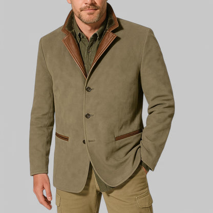 Vintage Button Front Mens Field Coat
