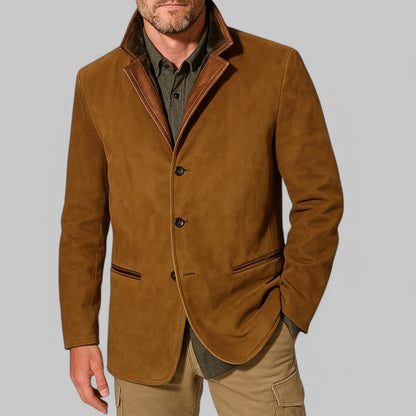 Vintage Button Front Mens Field Coat