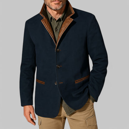 Vintage Button Front Mens Field Coat