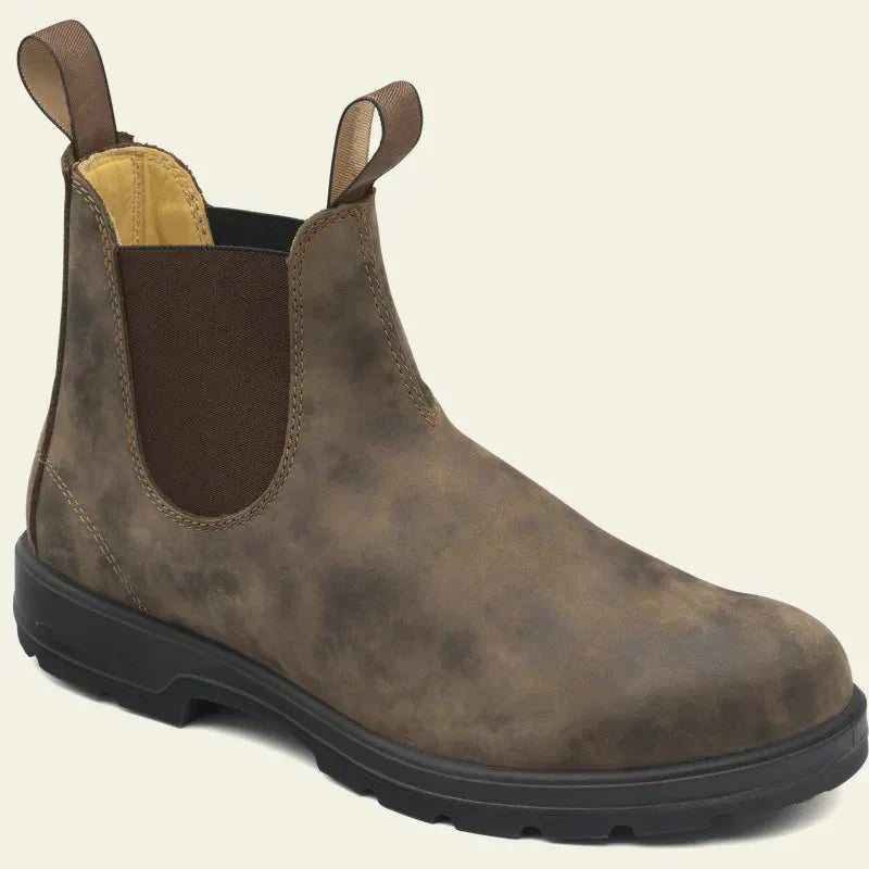 Men's Leather Ankle Boots Chelsea Slip On Style