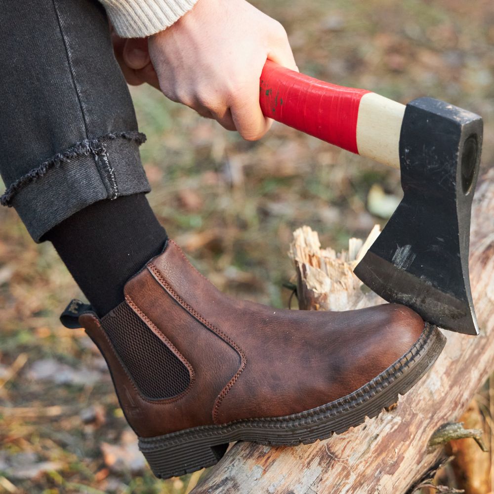 Men's Leather Ankle Work Boots