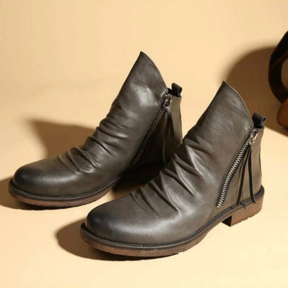 Men's Waterproof Ankle Boots Zip Up