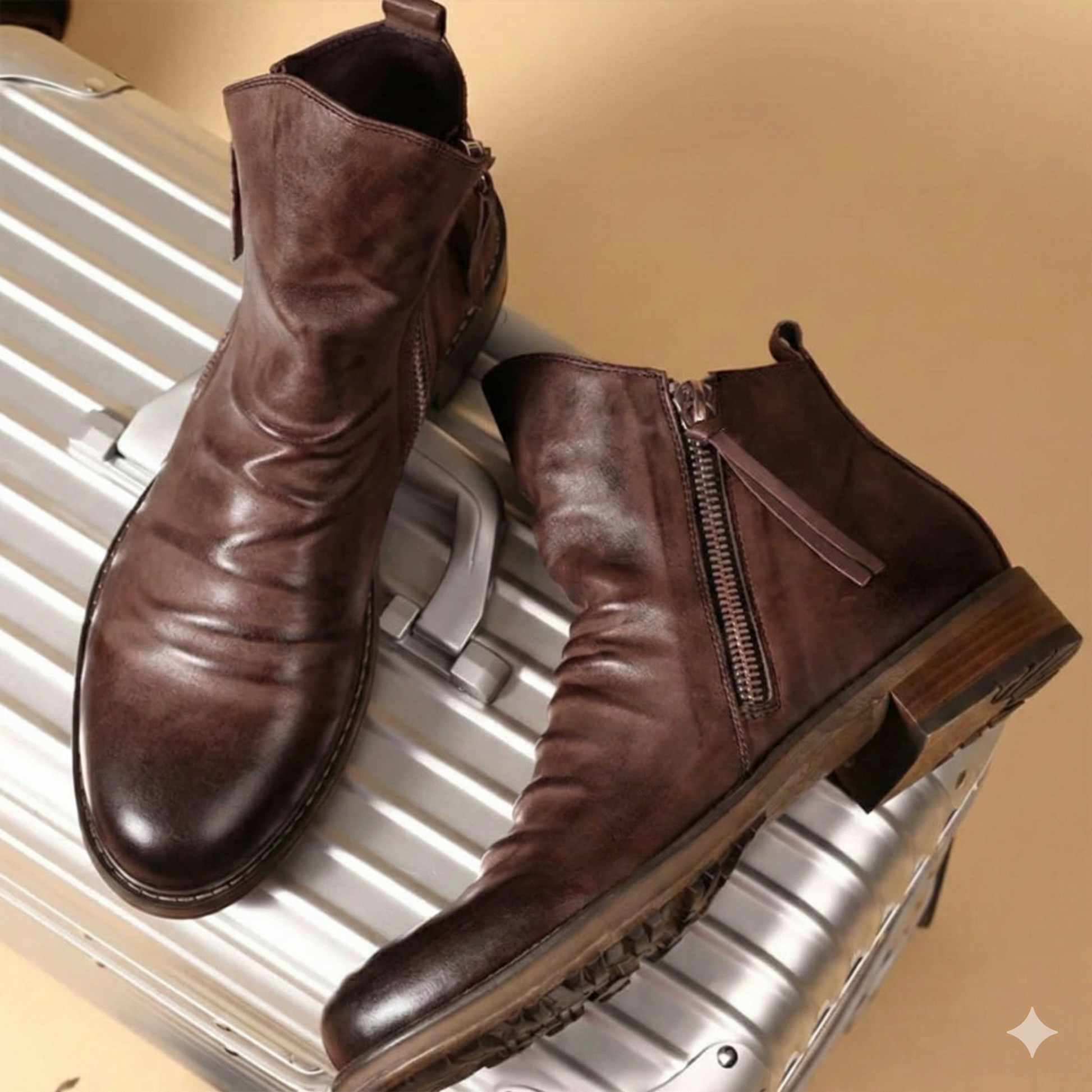 Men's Waterproof Ankle Boots Zip Up - Luxivelle
