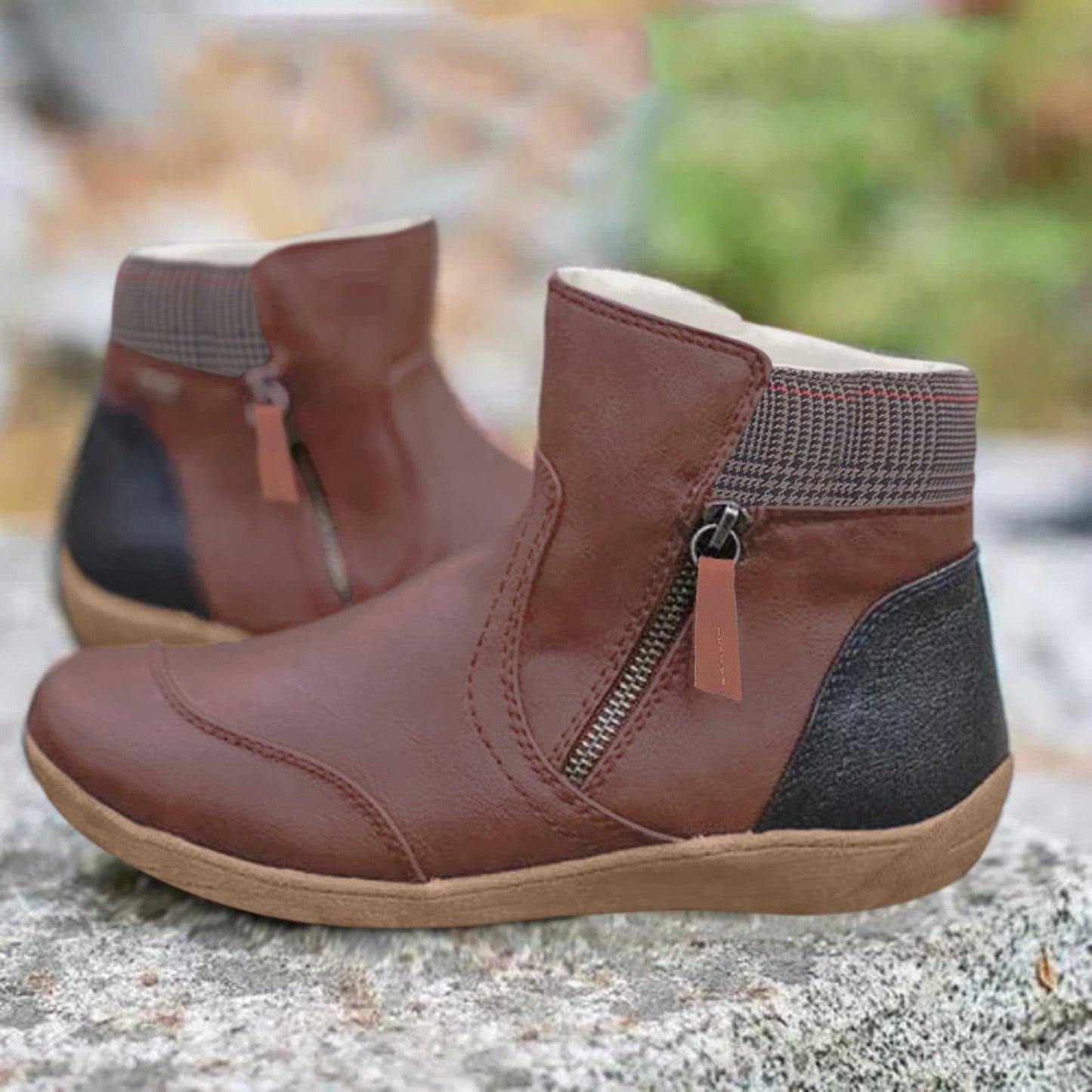 Comfortable Men's Ankle Boots Zip Up