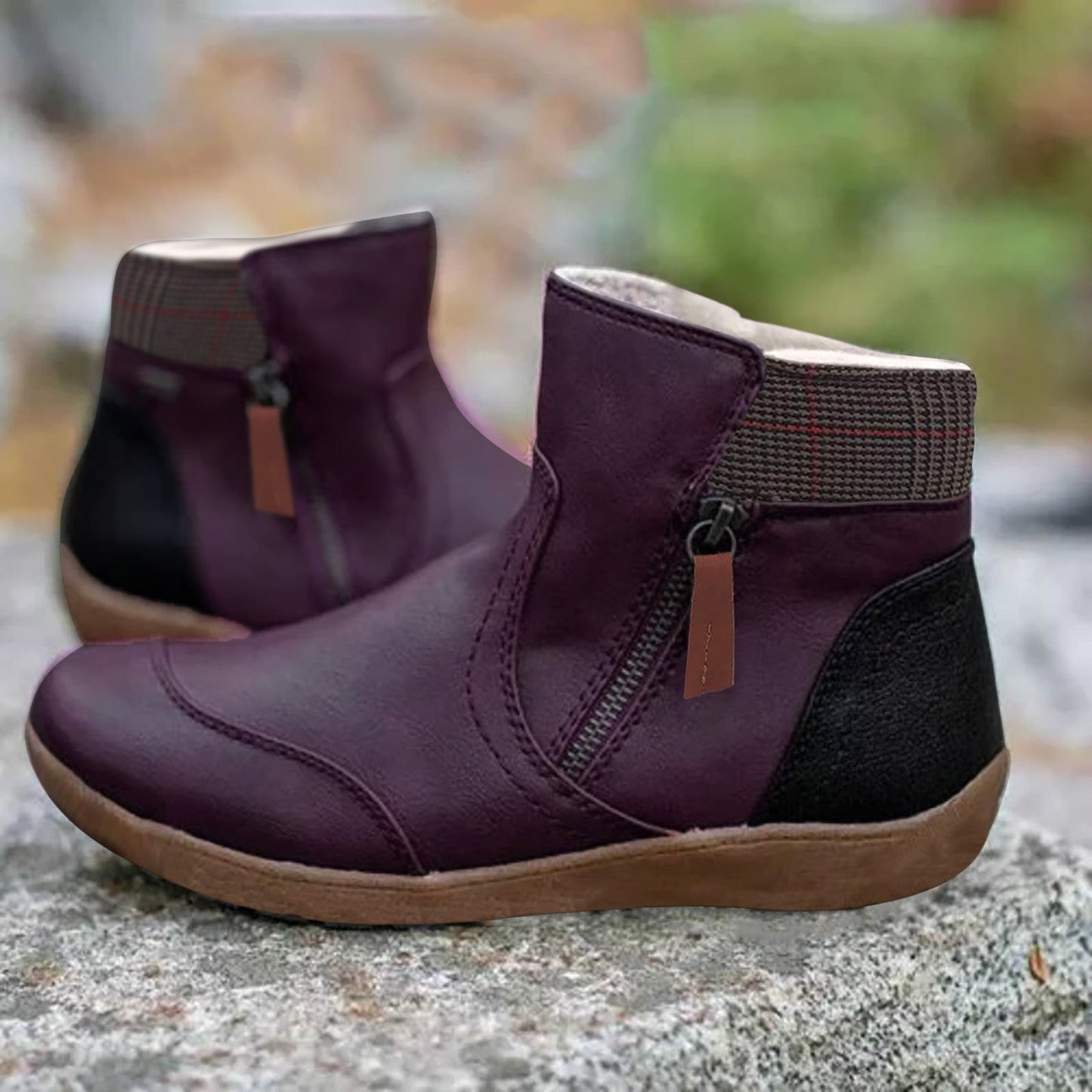 Comfortable Men's Ankle Boots Zip Up