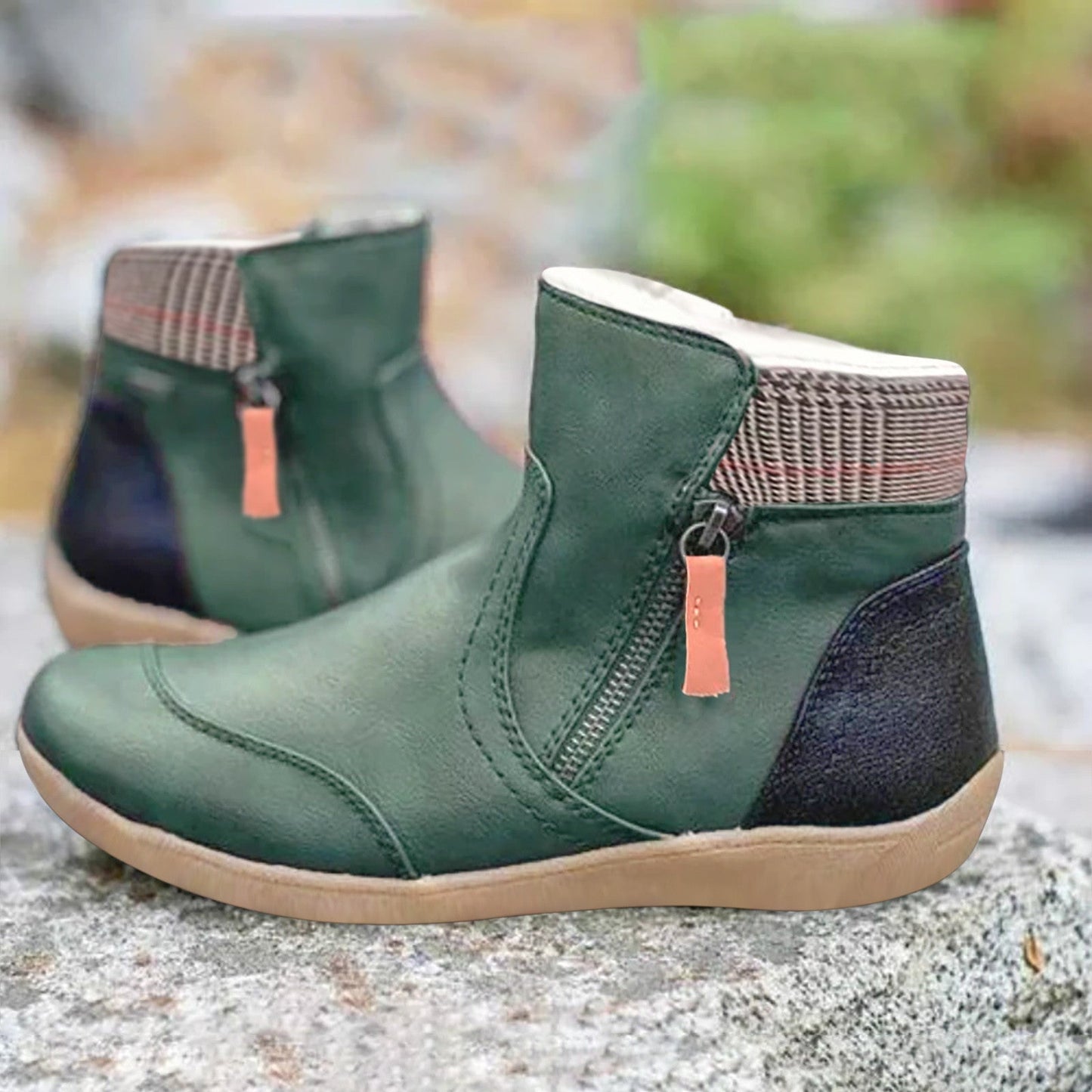 Comfortable Men's Ankle Boots Zip Up - Luxivelle