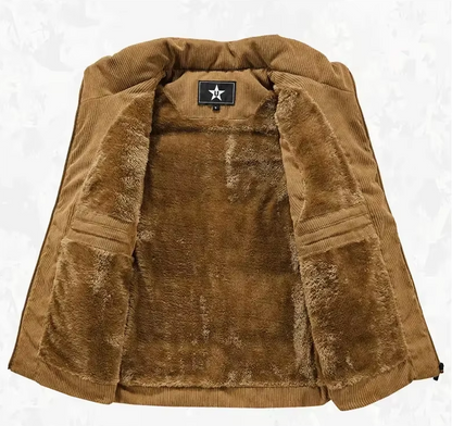 Mens Fur-Lined Curdoroy Gilet Bodywarmer 2