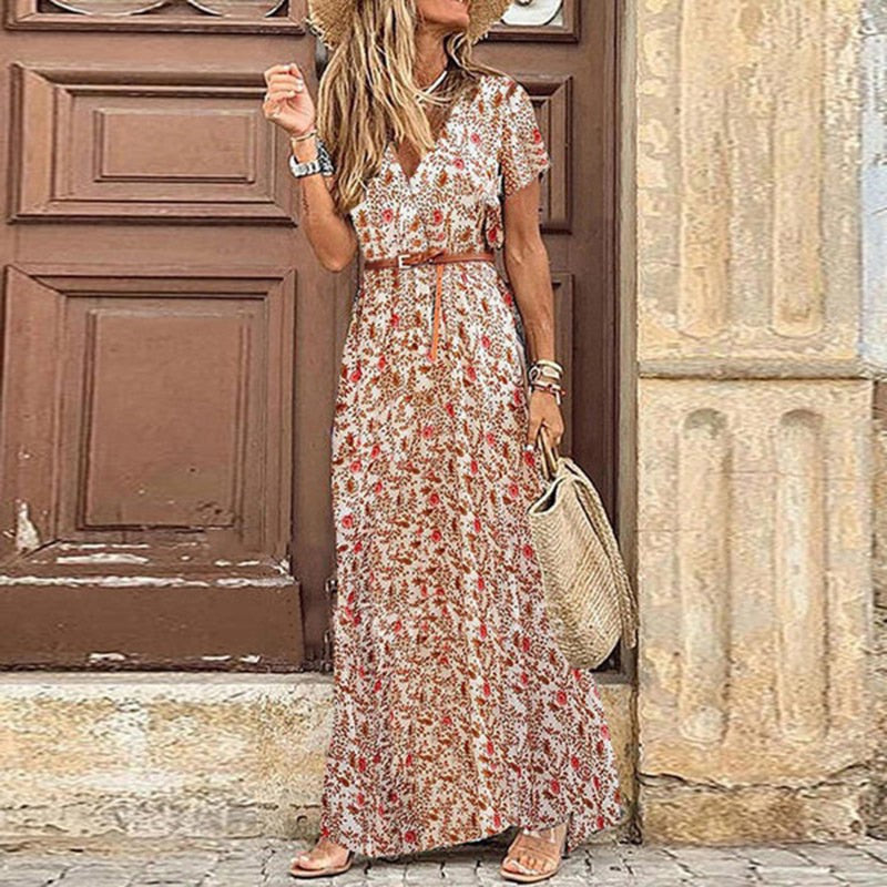 Chic Flowy Maxi Sundress