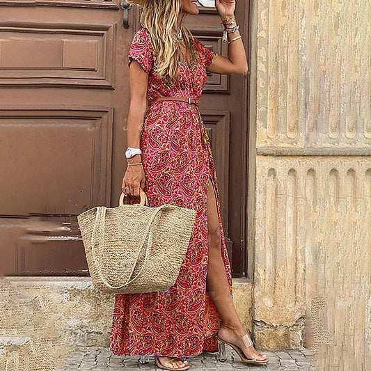 Chic Flowy Maxi Sundress - Luxivelle