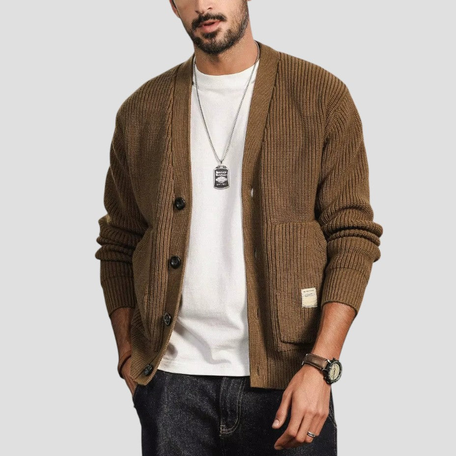 Merino Wool Cardigan For Men 1
