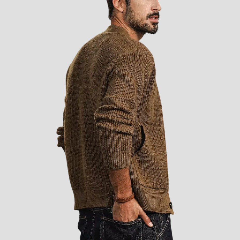 Merino Wool Cardigan For Men 3