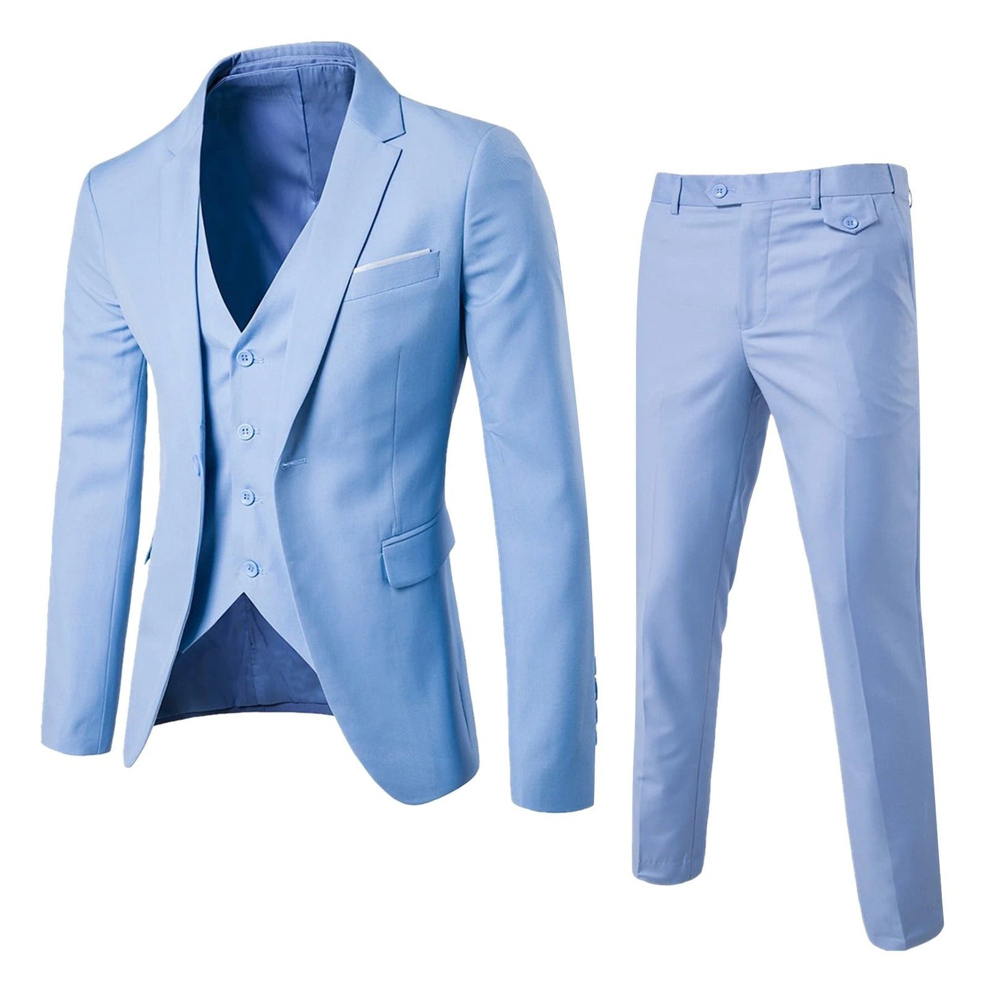 Classic 3-Piece Slim Fit Mens Suit