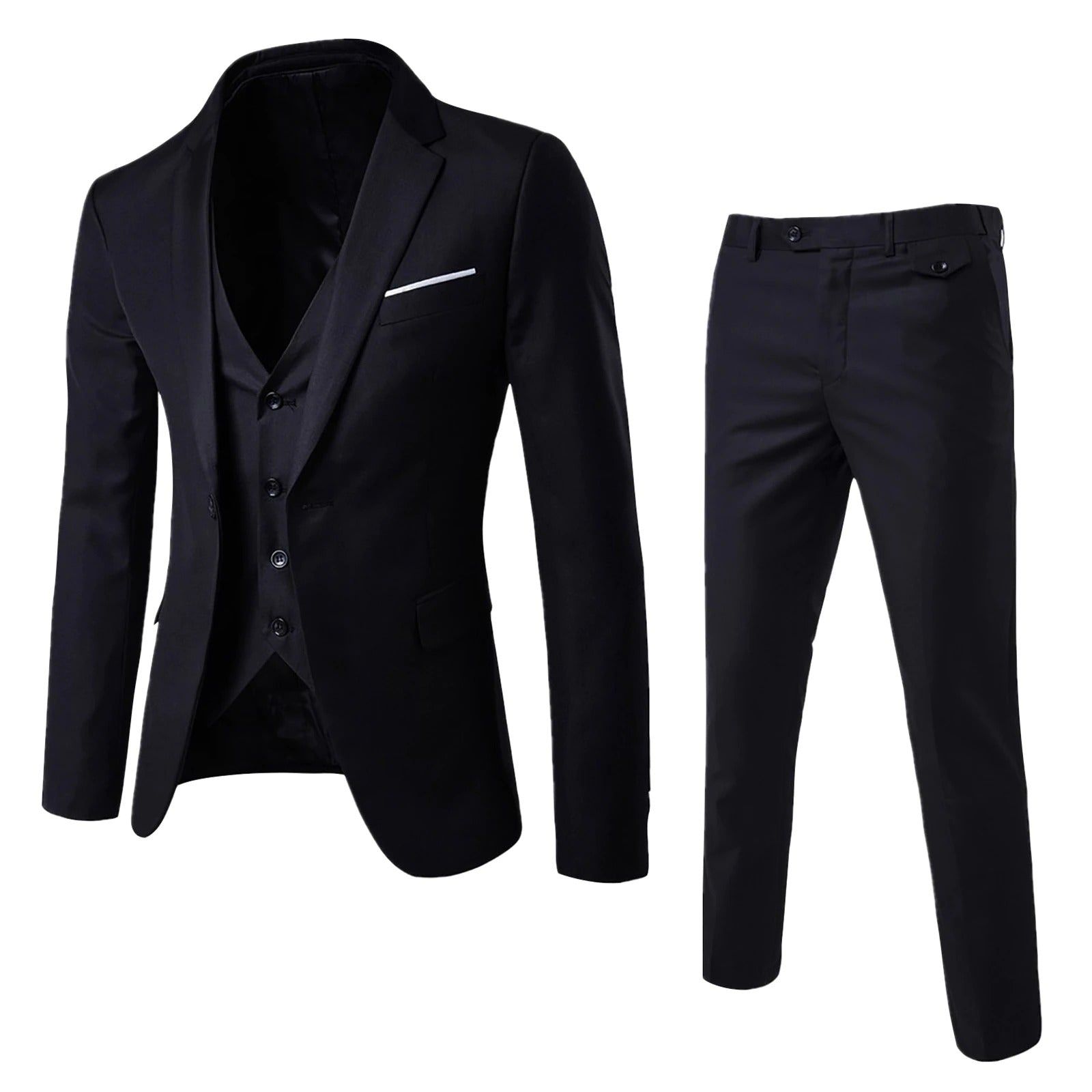 Classic 3-Piece Slim Fit Mens Suit - Luxivelle
