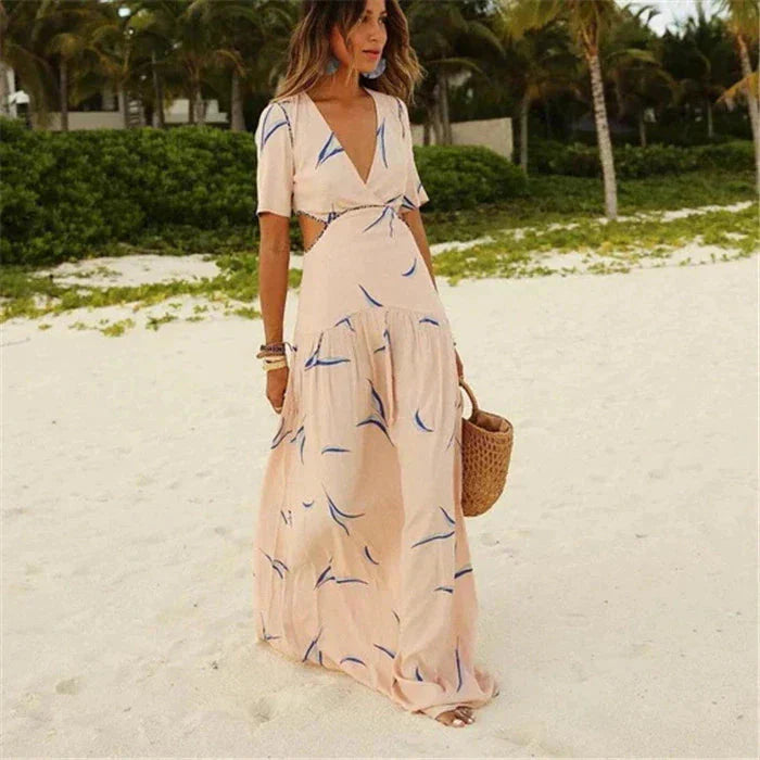 Sexy Low Cut Bodycon Waist Dress - Luxivelle