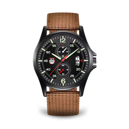 Rugged Quartz Watch - Durable Sport Nylon Strap Watch